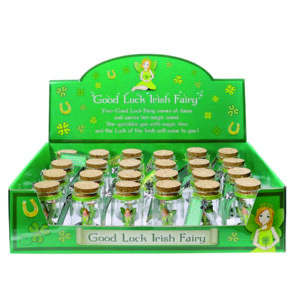 Good Luck Irish Fairy In Glass Jar.