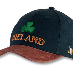 Green Hat W/Suede Peak