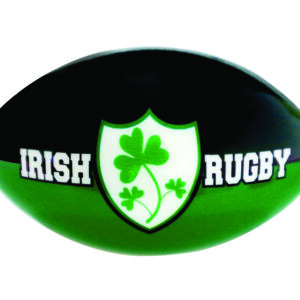 C24 Mini Stress Rugby Ball, Black And Green