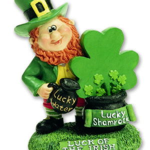 Miniature Lep With Pot Of Shamrocks