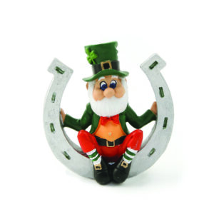 Wee Folk Sitting On Horseshoe