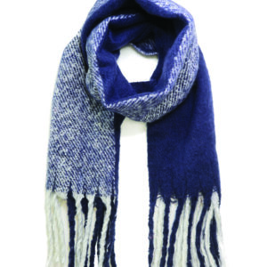 Moa Blue & Navy Blanket Scarf/Shawl (6362 Rs-29)
