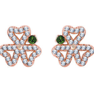 Trinity & Co. Shamrock Earrings Open Petal Rose Gold (Be11724)