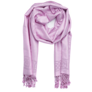 C24 Celtic Knot Design Scarf 180Cm X 70Cm Dusty Pink