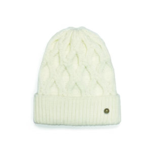 Man Of Aran Natural Honeycomb Beanie New 2024