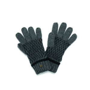 Man Of Aran Trinity Stitch Gloves Dark Grey Large New 2024