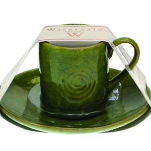 Watervale Pottery Espresso Cup & Saucer - Green