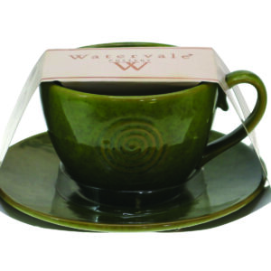 Watervale Pottery Cup & Saucer - Green