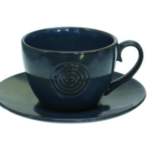 Watervale Pottery Cup & Saucer - Cobalt Blue
