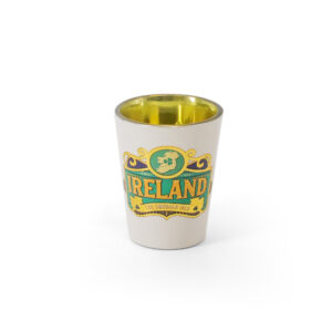 VINTAGE - IRELAND MAP WHITE SHOT GLASS NEW 2025