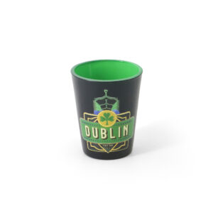VINTAGE - DUBLIN HA'PENNY BRIDGE BLACK SHOT GLASS NEW 2025