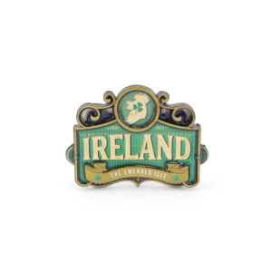 VINTAGE - IRELAND MAP GREEN MAGNET  NEW 2025