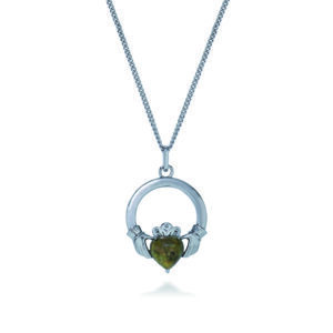 TRINITY & Co. MARBLE CLADDAGH PENDANT SILVER NEW 2025