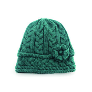 MAUREEN O'HARA OLIVE GREEN ARAN HAT NEW 2025