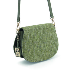 MAUREEN O'HARA SADDLE BAG GREEN HERRINGBONE NEW 2025