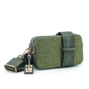 MAUREEN O'HARA CROSS BODY GREEN HERRINGBONE NEW 2025