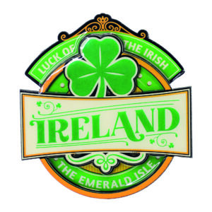 IRELAND VINTAGE LUCK OF THE IRISH LOGO MAGNET