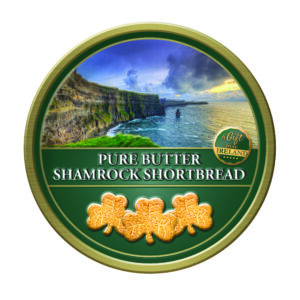 ALLIED 180GRAM SHAMROCK SHAPE COOKIES IN TIN
