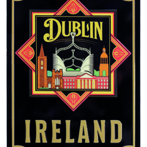 VINTAGE - DUBLIN HA'PENNY BRIDGE BLACK METAL SIGN