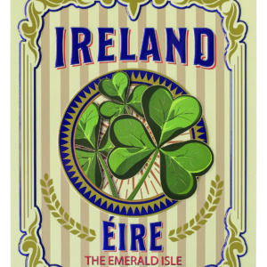VINTAGE - IRELAND STRIPE METAL SIGN