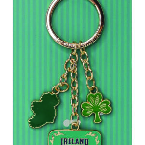 VINTAGE - IRELAND STRIPE CHARM KEYRING - NEW 2026