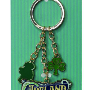 VINTAGE - IRELAND SCRIPT CHARM KEYRING - NEW 2026