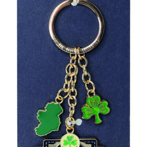 VINTAGE - DUBLIN SHAMROCK CHARM KEYRING - NEW 2026