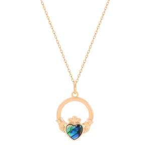 TRINITY - SHELL CLADDAGH PENDANT GOLD (BN12973)