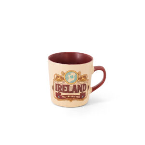 IRELAND 'EMERALD ISLE' BURGUNDY VINTAGE MUG - NEW 2026