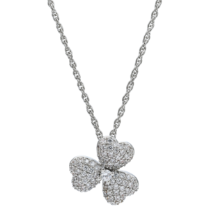 TRINITY & CO. PAVE SET PENDANT SILVER (BS05693N) - NEW