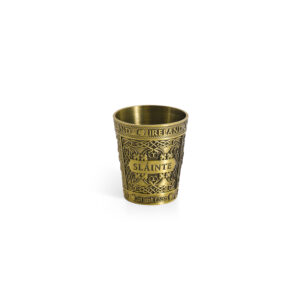 TOAST SLAINTE METAL SHOT GLASS GOLD - NEW 2026