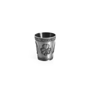 LUCK OF THE IRISH METAL SHOT GLASS SILVER - NEW 2026