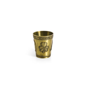 LUCK OF THE IRISH METAL SHOT GLASS GOLD - NEW 2026